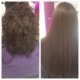 Avant-après lissage brésilien et extensions à Lyon Coiffure Christèle
